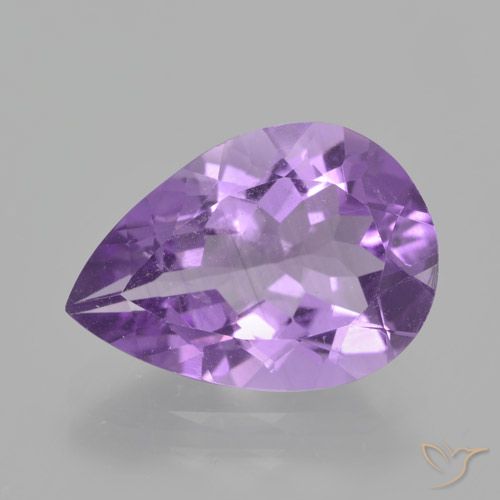 4.03ct Natural Violeta médio Ametista, Formato de pêra, VS