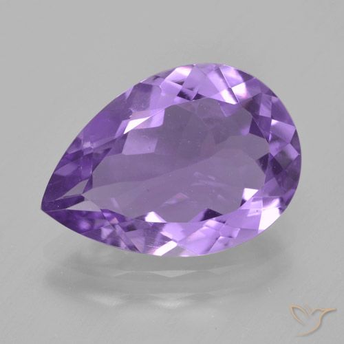 3.92ct Natural Violeta médio Ametista, Formato de pêra, VVS-VS