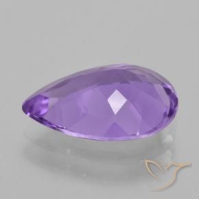Ametista Violeta médio Natural 3.92ct, Formato de pêra, VVS-VS