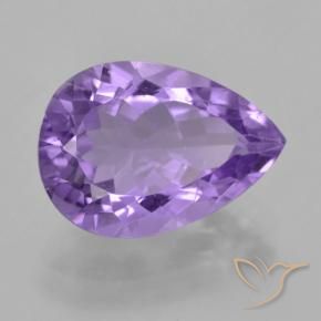Ametista Violeta médio Natural 4.49ct, Formato de pêra, VVS-VS