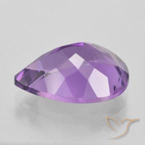 Ametista Violeta Intenso Natural 4.75ct, Formato de pêra, VVS