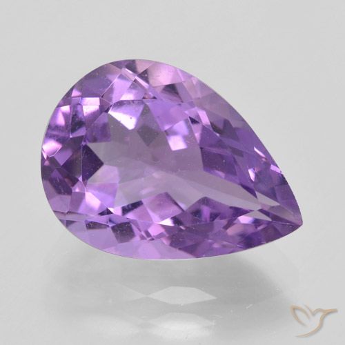 4.59ct Natural Violeta Púrpura Ametista, Formato de pêra, VVS