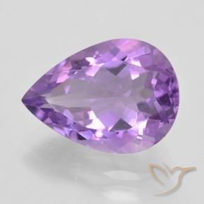 Ametista Violeta Púrpura Natural 4.59ct, Formato de pêra, VVS