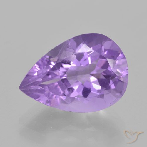 4.93ct Natural Violeta médio Ametista, Formato de pêra, VVS