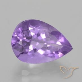 Ametista Violeta médio Natural 4.93ct, Formato de pêra, VVS