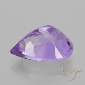 Ametista Violeta médio Natural 4.93ct, Formato de pêra, VVS