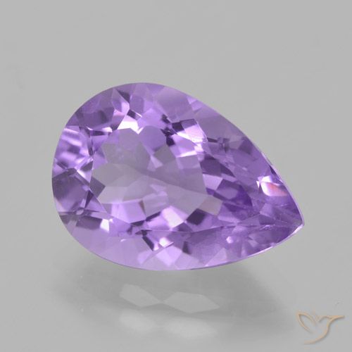 4.66ct Natural Violeta médio Ametista, Formato de pêra, VVS