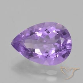 Ametista Violeta médio Natural 4.66ct, Formato de pêra, VVS