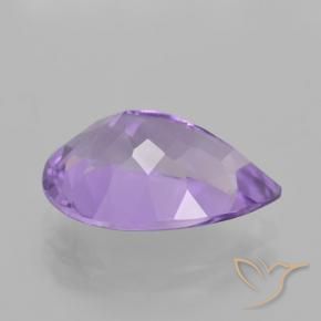 Ametista Violeta médio Natural 4.66ct, Formato de pêra, VVS