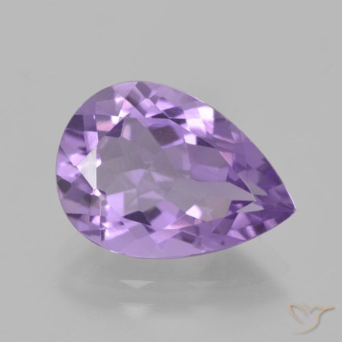 4.34ct Natural Violeta médio Ametista, Formato de pêra, VVS