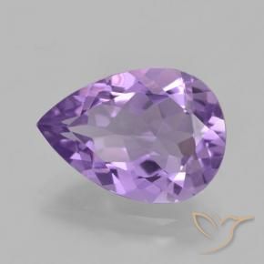 Ametista Violeta médio Natural 4.34ct, Formato de pêra, VVS