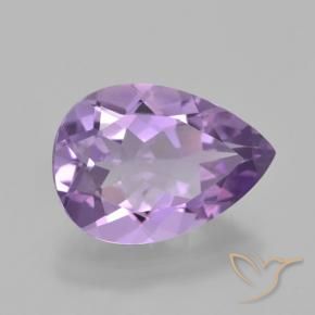 Ametista Profundo Iris Violeta Natural 4.42ct, Formato de pêra, VVS