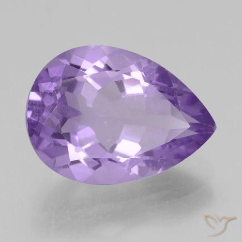 Ametista Profundo Iris Violeta Natural 4.80ct, Formato de pêra, VVS