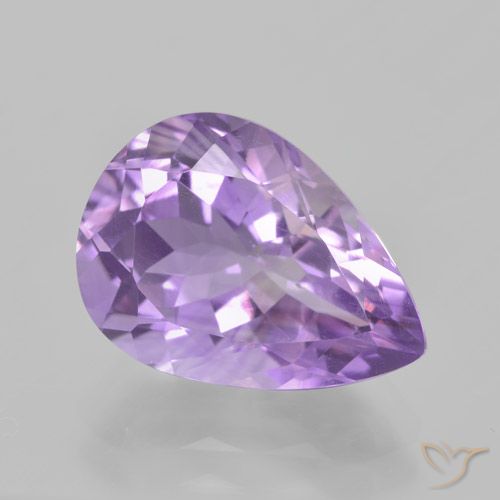 5.01ct Natural Violeta médio Ametista, Formato de pêra, VVS