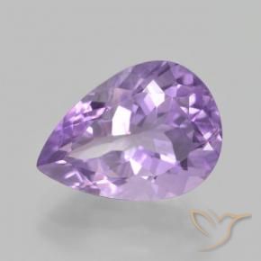 Ametista Violeta médio Natural 5.01ct, Formato de pêra, VVS