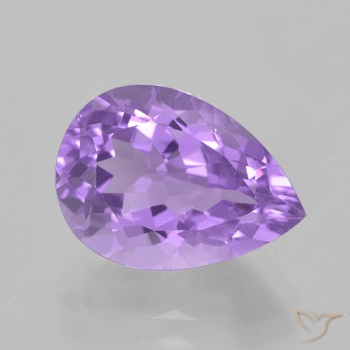 5.26ct Natural Violeta rosado Ametista, Formato de pêra, VVS