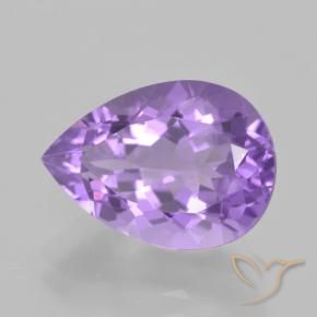 Ametista Violeta rosado Natural 5.26ct, Formato de pêra, VVS