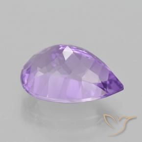 Ametista Violeta rosado Natural 5.26ct, Formato de pêra, VVS
