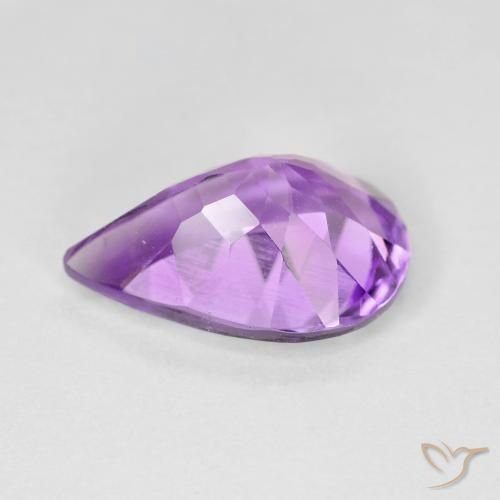 Ametista Violeta médio Natural 4.22ct, Formato de pêra, VVS-VS