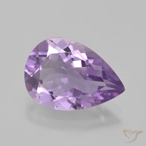 3.76ct Natural Rosa Violeta Médio Ametista, Formato de pêra, VVS-VS