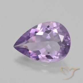 Ametista Rosa Violeta Médio Natural 3.76ct, Formato de pêra, VVS-VS
