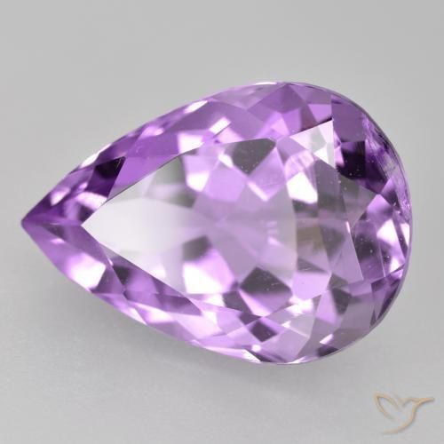 Ametista Violeta Púrpura Profundo Natural 4.66ct, Formato de pêra, VVS