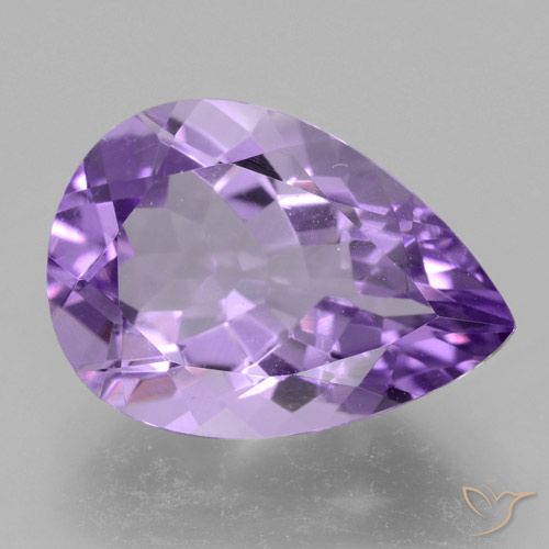 4.59ct Natural Violeta médio Ametista, Formato de pêra, VVS