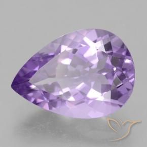 Ametista Violeta médio Natural 4.59ct, Formato de pêra, VVS