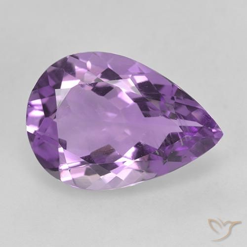 4.09ct Natural Violeta médio Ametista, Formato de pêra, VVS-VS