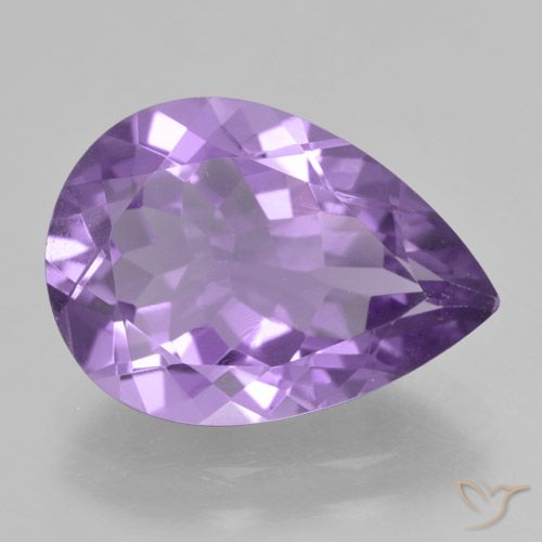 4.20ct Natural Profundo Iris Violeta Ametista, Formato de pêra, VVS