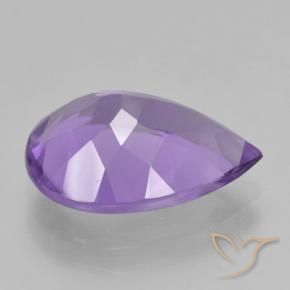 Ametista Profundo Iris Violeta Natural 4.20ct, Formato de pêra, VVS