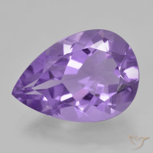 4.39ct Natural Violeta médio Ametista, Formato de pêra, VVS