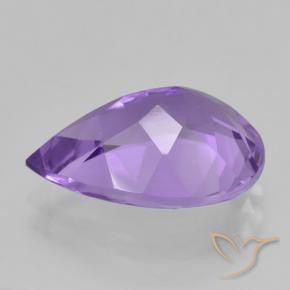 Ametista Violeta médio Natural 4.39ct, Formato de pêra, VVS