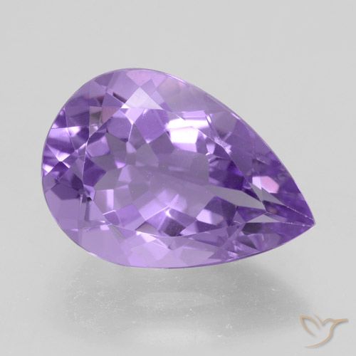 4.30ct Natural Violeta médio Ametista, Formato de pêra, VVS