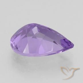 Ametista Violeta médio Natural 4.30ct, Formato de pêra, VVS