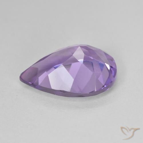Ametista Violeta médio Natural 4.48ct, Formato de pêra, VVS
