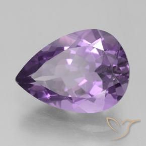 Ametista Violeta Púrpura Profundo Natural 4.63ct, Formato de pêra, VVS