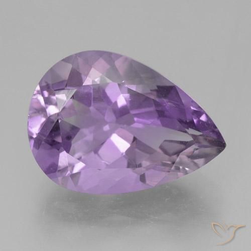 4.63ct Natural Rosa Violeta Médio Ametista, Formato de pêra, VVS