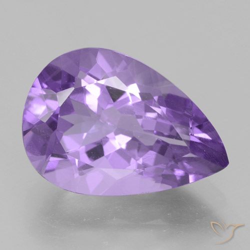 4.39ct Natural Violeta médio Ametista, Formato de pêra, VVS
