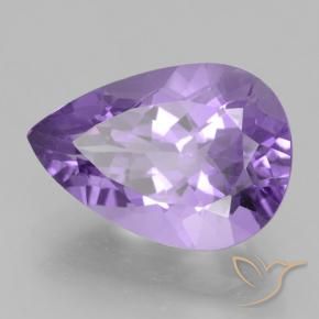 Ametista Violeta médio Natural 4.39ct, Formato de pêra, VVS