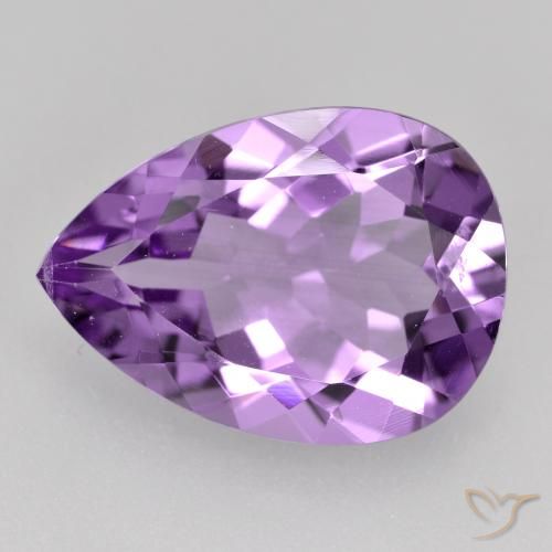 Ametista violeta púrpura profundo natural 4,31ct, formato de pêra, VVS
