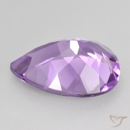 Ametista violeta púrpura profundo natural 4,31ct, formato de pêra, VVS
