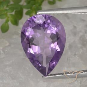 Ametista Violeta Púrpura Profundo Natural 4.67ct, Formato de pêra, VVS