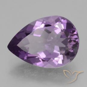 Ametista Violeta médio Natural 4.09ct, Formato de pêra, VVS