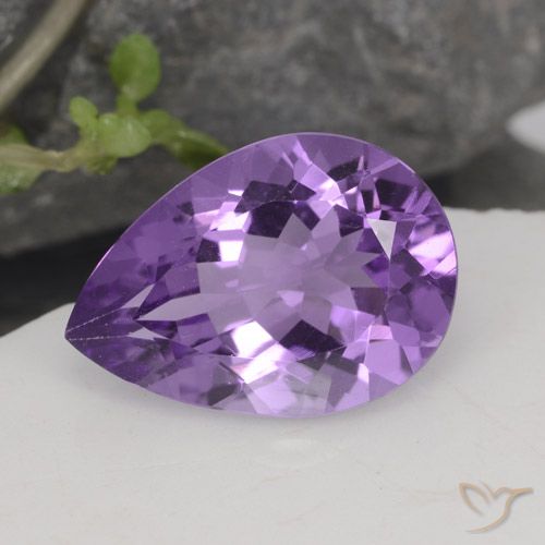 4.51ct Natural Violeta médio Ametista, Formato de pêra, VVS