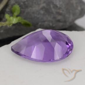 Ametista Violeta médio Natural 4.51ct, Formato de pêra, VVS
