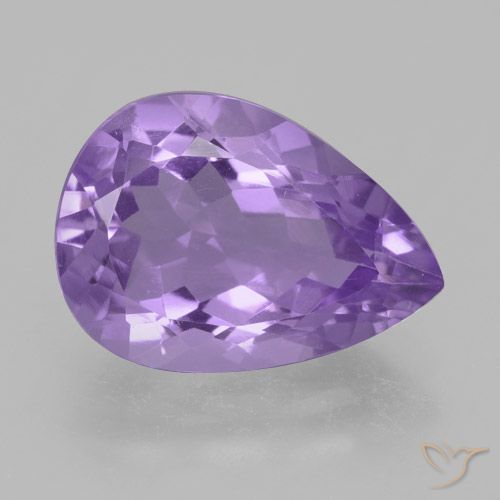 4.42ct Natural Violeta médio Ametista, Formato de pêra, VVS