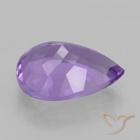 Ametista Violeta médio Natural 4.42ct, Formato de pêra, VVS