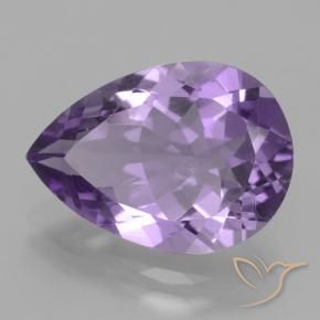Ametista Violeta claro Natural 4.41ct, Formato de pêra, VVS