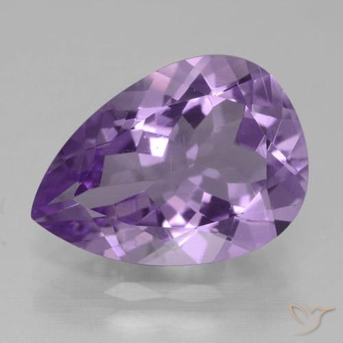 4.05ct Natural Violeta Profundo Ametista, Formato de pêra, VVS